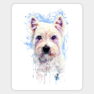 Westie Head Magnet